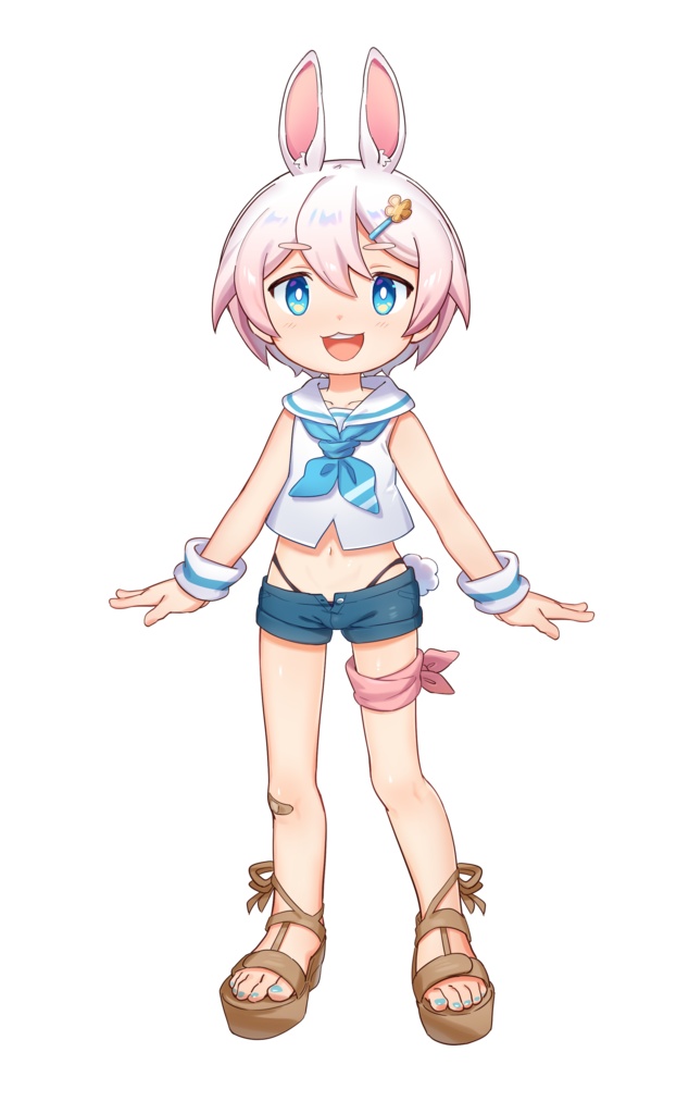 【汎用Live2dモデル】海辺のうさぎくん