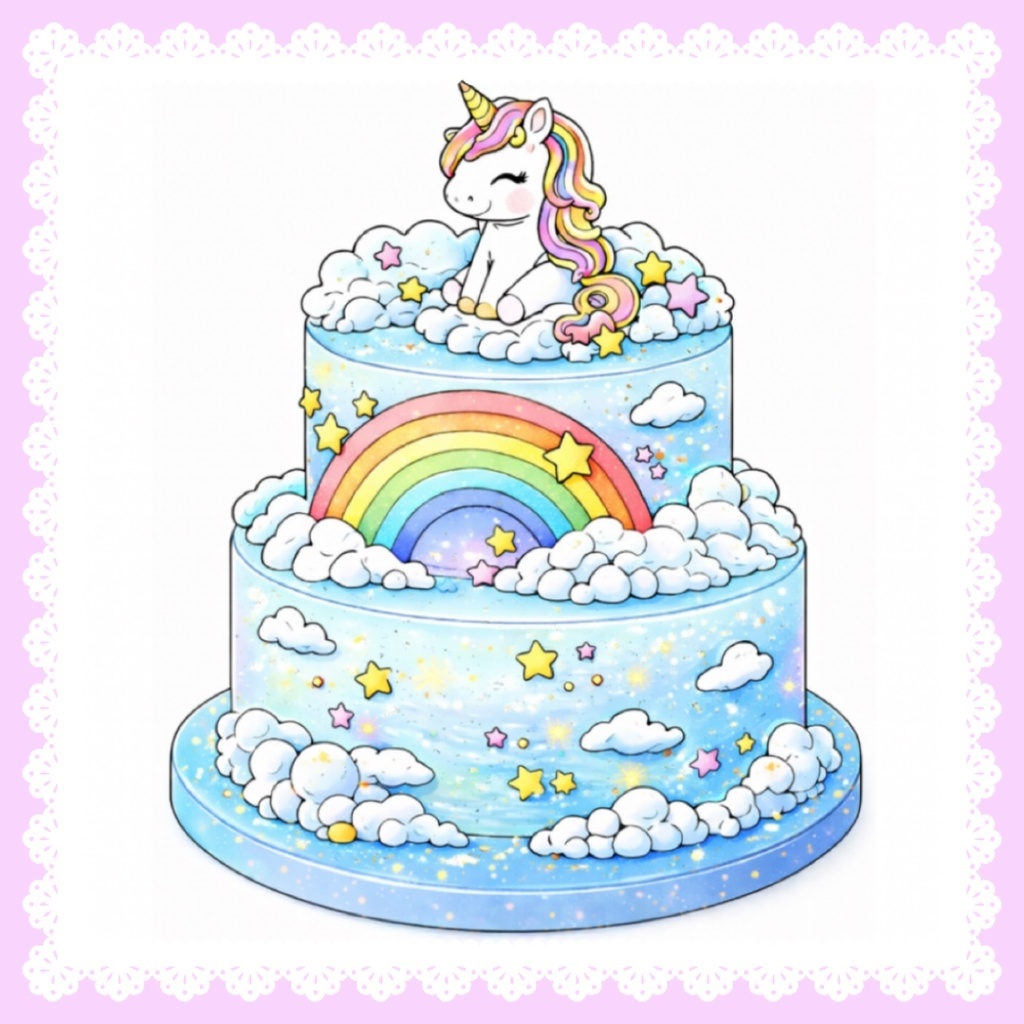 夢かわユニコーンケーキ