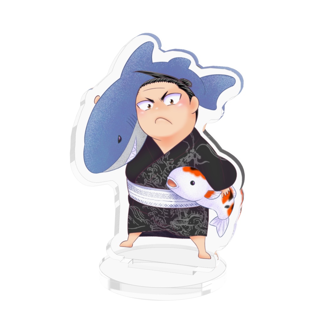 さめじまアクスタ-鮫と鯉-