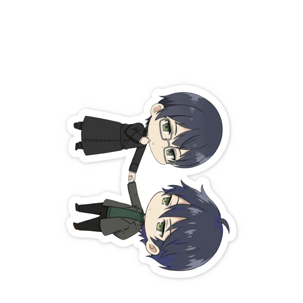 極夜&白夜スマホステッカー(手つなぎ)