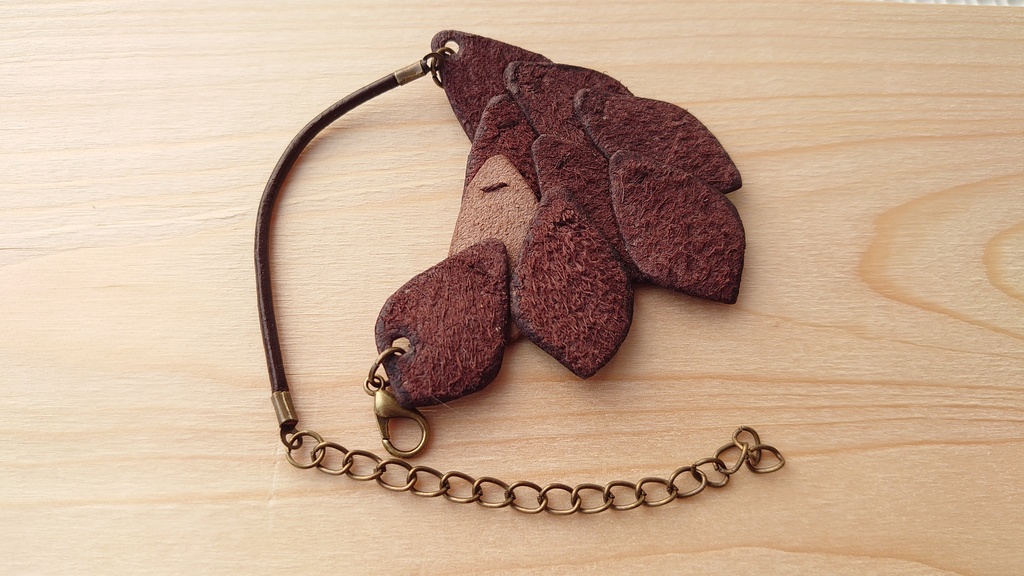 ブレスレット 若き竜のうろこ 革