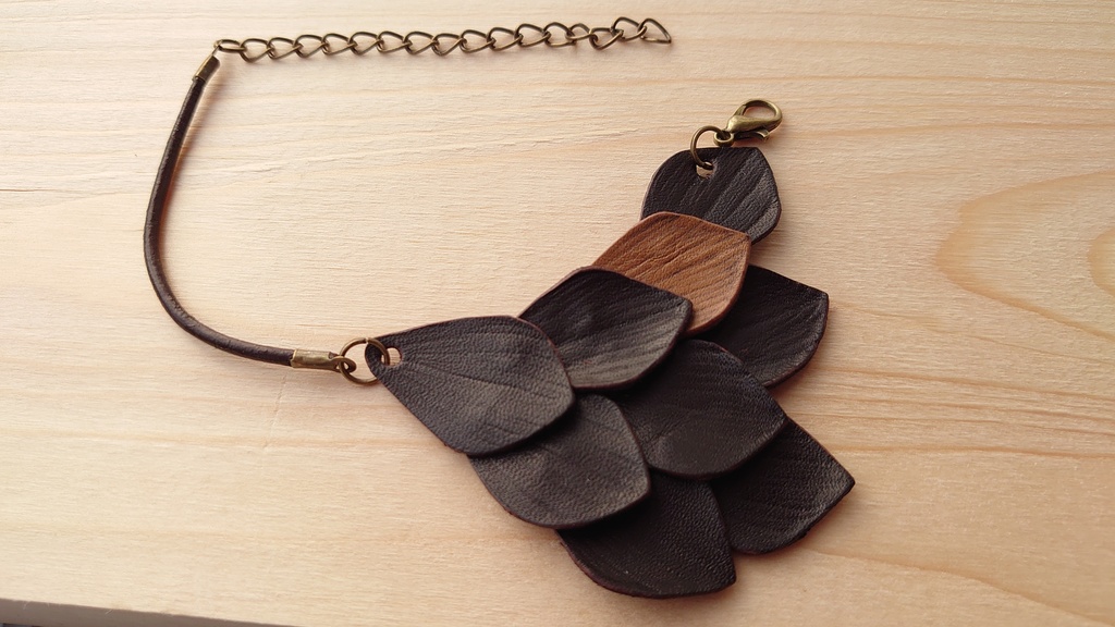 ブレスレット 若き竜のうろこ 革