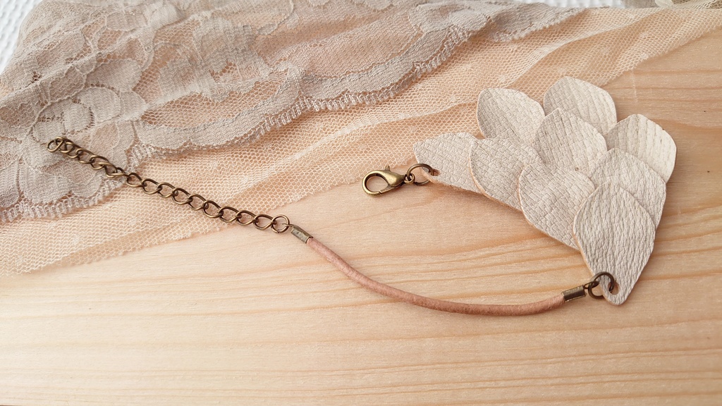 ブレスレット 白竜のうろこ 革