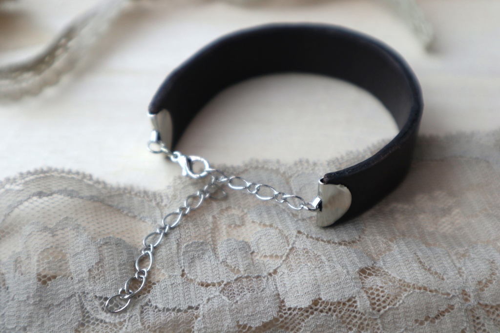 革×布ブレスレット ダーク "雨"