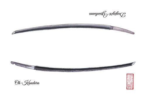 大包平&童子切安綱 二つ折パスケース