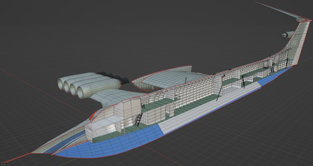 【VRChat】エクラノプラン『蛟』級(Static)(インテリア用)