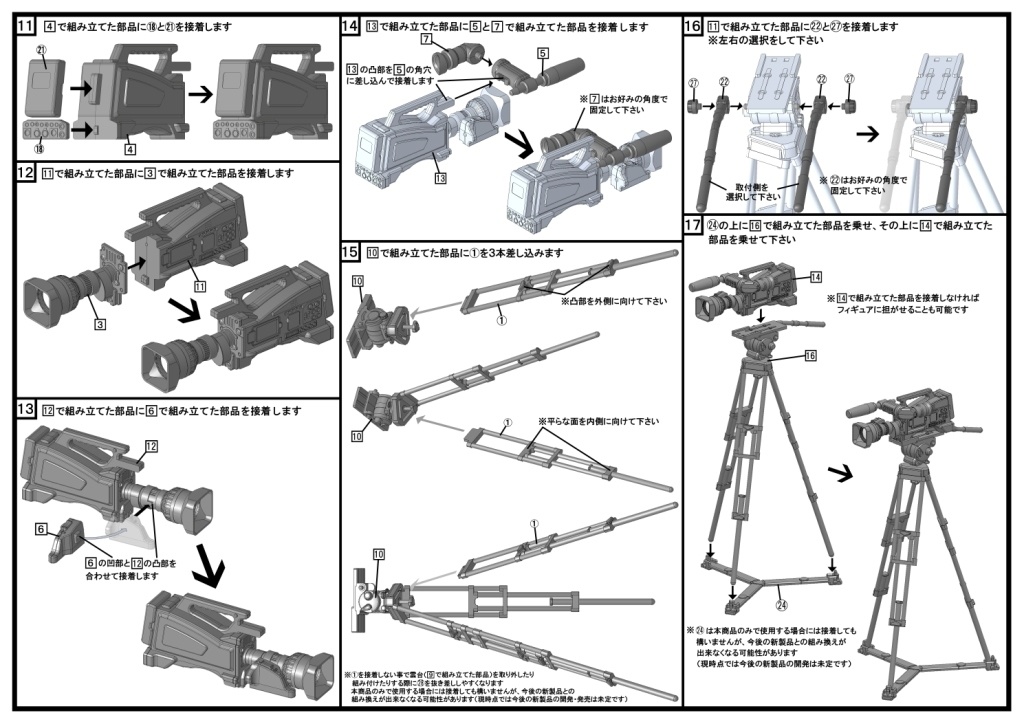 1/12 テレビカメラ プラモデル