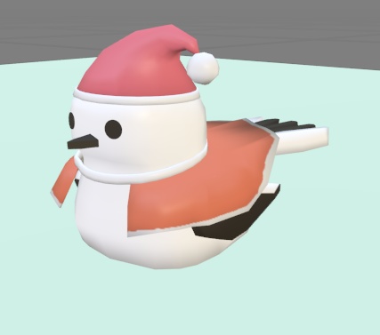 シマエナガ（クリスマスver）3Dモデル