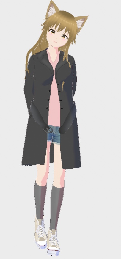 【VRoid】ロングコート&シャツ(テクスチャ)