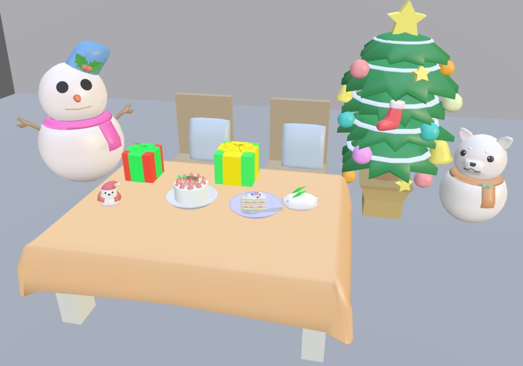 【VRChat】テーブル&イス【3Dモデル】