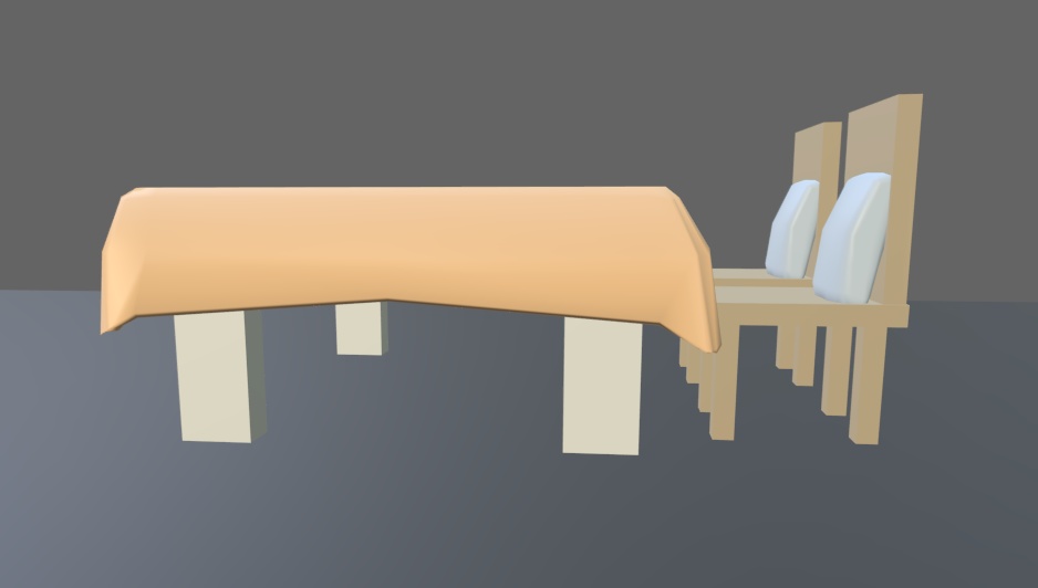 【VRChat】テーブル&イス【3Dモデル】
