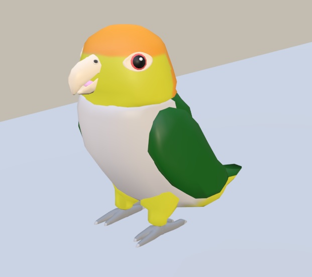 【3Dモデル】シロハラインコ【VRChat】