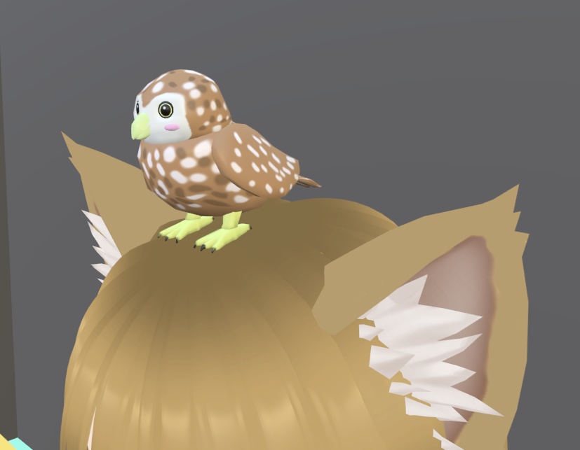 【VRChat】コキンメフクロウ【3Dモデル】