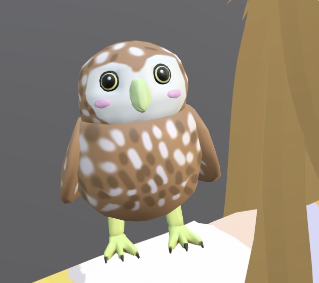 【VRChat】コキンメフクロウ【3Dモデル】