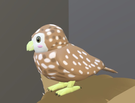 【VRChat】コキンメフクロウ【3Dモデル】