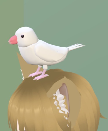 【VRChat】文鳥(白)【3Dモデル】