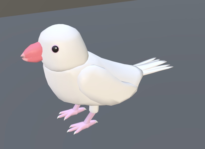 【VRChat】文鳥(白)【3Dモデル】