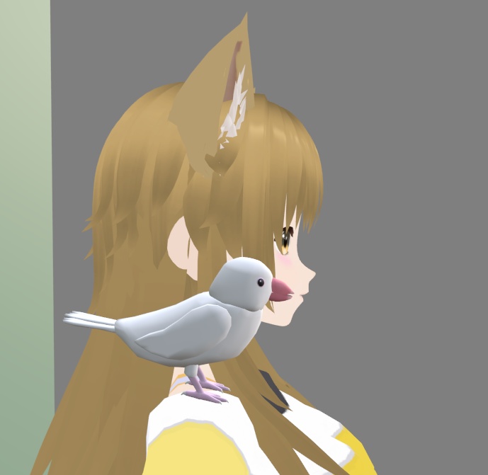 【VRChat】文鳥(白)【3Dモデル】