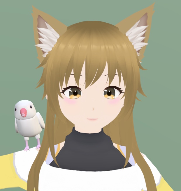 【VRChat】文鳥(白)【3Dモデル】