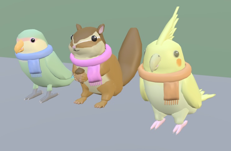 【VRChat】ペット用マフラー【3Dモデル】