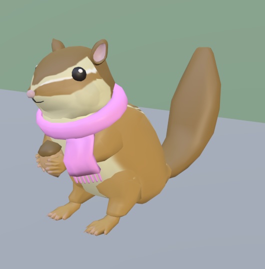 【VRChat】ペット用マフラー【3Dモデル】