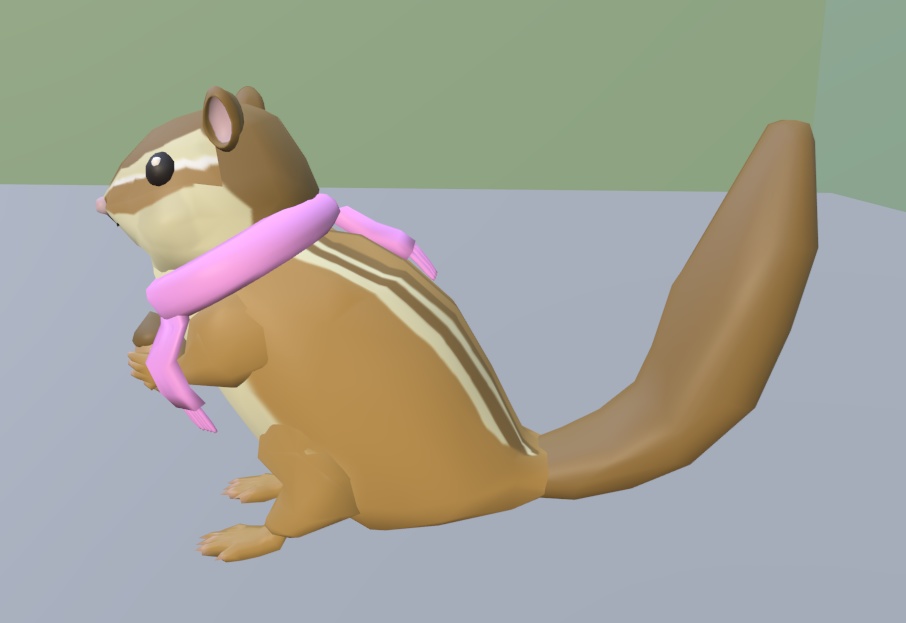 【VRChat】ペット用マフラー【3Dモデル】