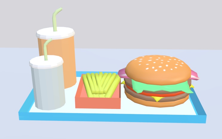 【VRChat】ハンバーガーセット【3Dモデル】