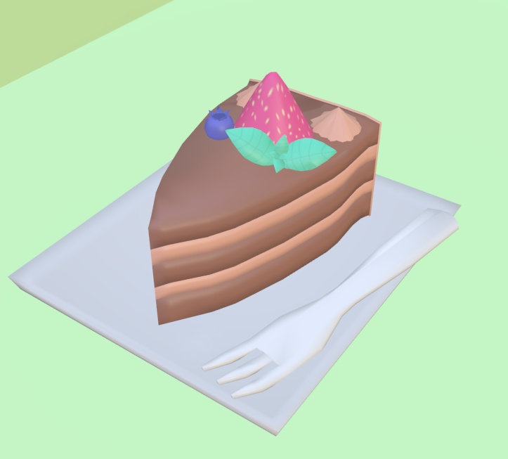 【VRChat】チョコケーキ【3Dモデル】