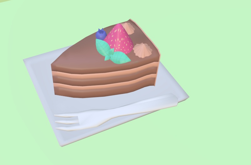 【VRChat】チョコケーキ【3Dモデル】