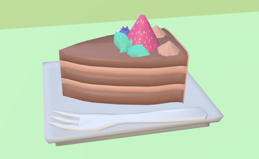 【VRChat】チョコケーキ【3Dモデル】