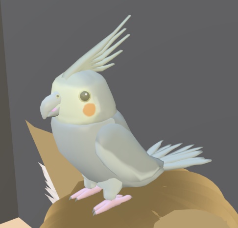 【VRChat】オカメインコ(グレー)【3Dモデル】