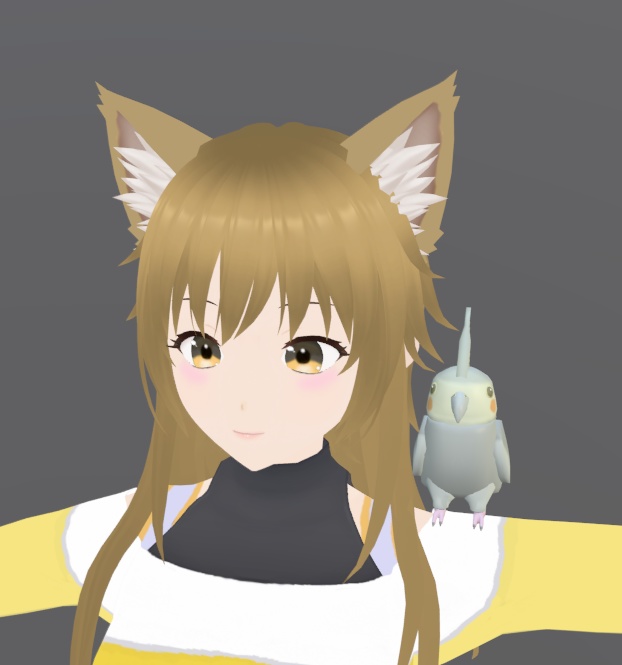 【VRChat】オカメインコ(グレー)【3Dモデル】