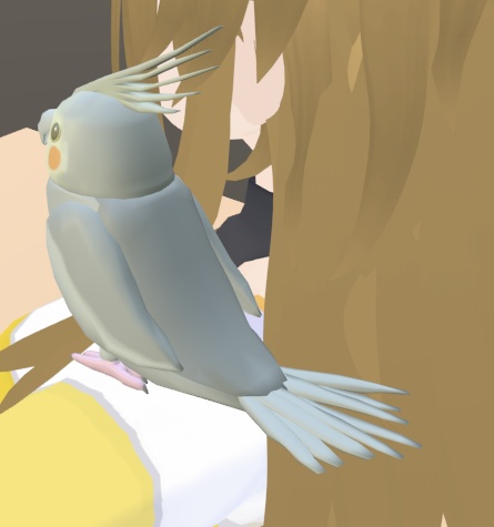 【VRChat】オカメインコ(グレー)【3Dモデル】
