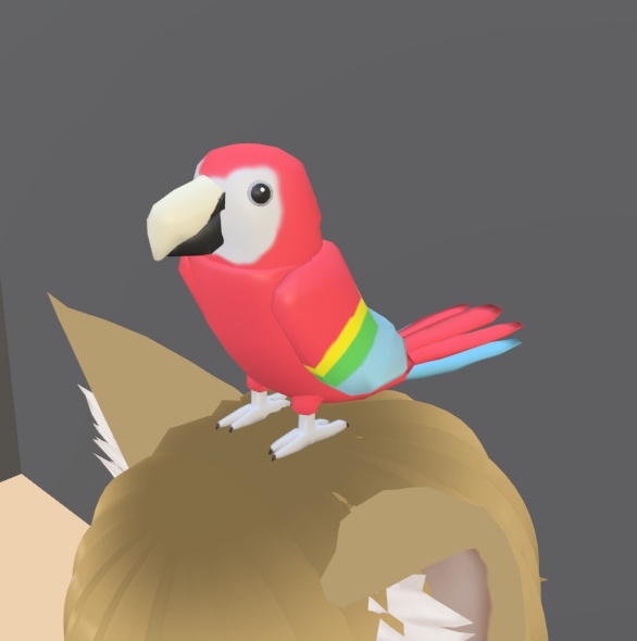 【VRChat】ベニコンゴウインコ【3Dモデル】