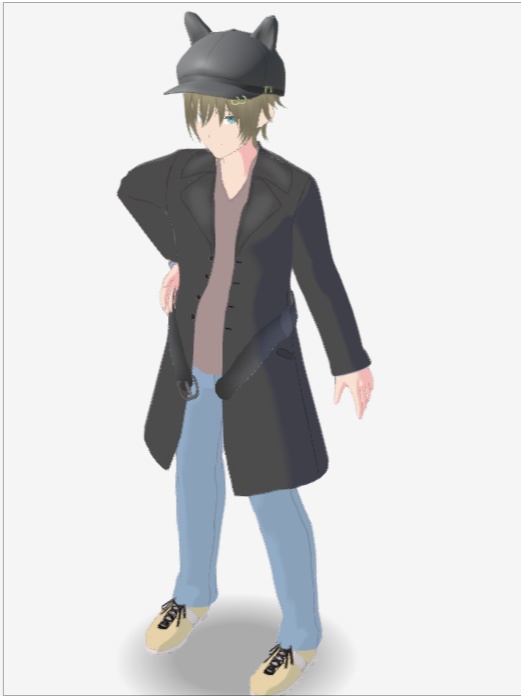 【VRChat】キャスケット帽子(耳付き)【3Dモデル】Vo._38_