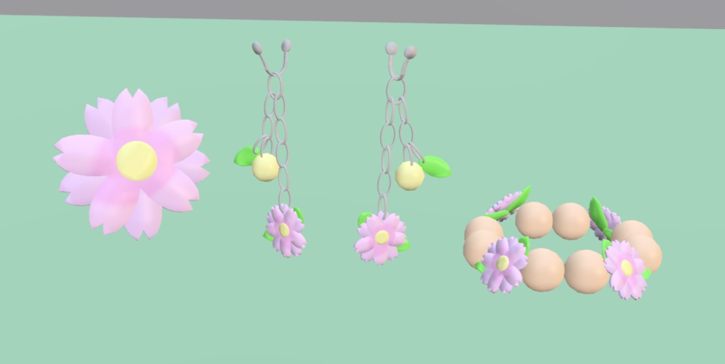 【VRChat】桜のアクセサリー3点セット【3Dモデル】