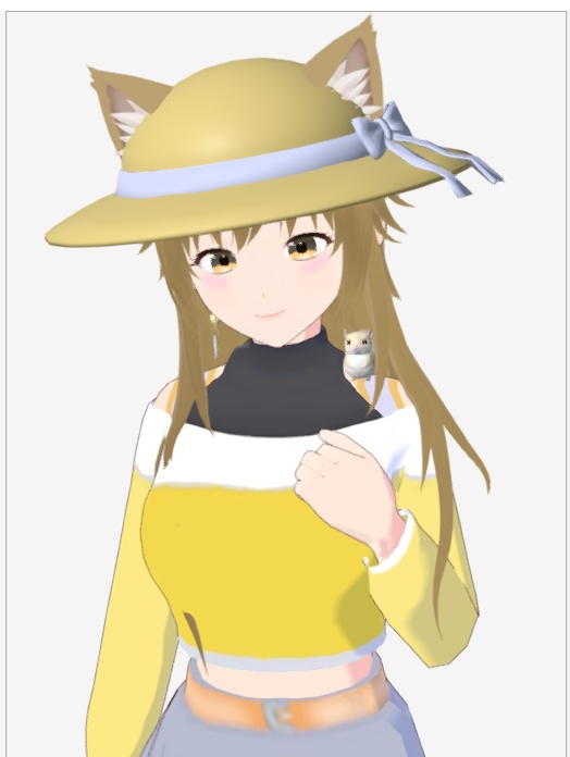 【VRChat】麦わら帽子2点セット【3Dモデル】