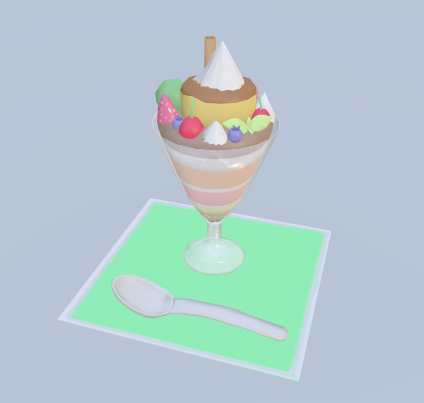 【VRChat】パフェ【3Dモデル】