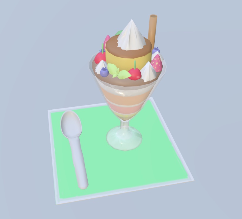 【VRChat】パフェ【3Dモデル】