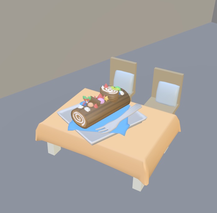 【VRChat】ブッシュドノエル【3Dモデル】