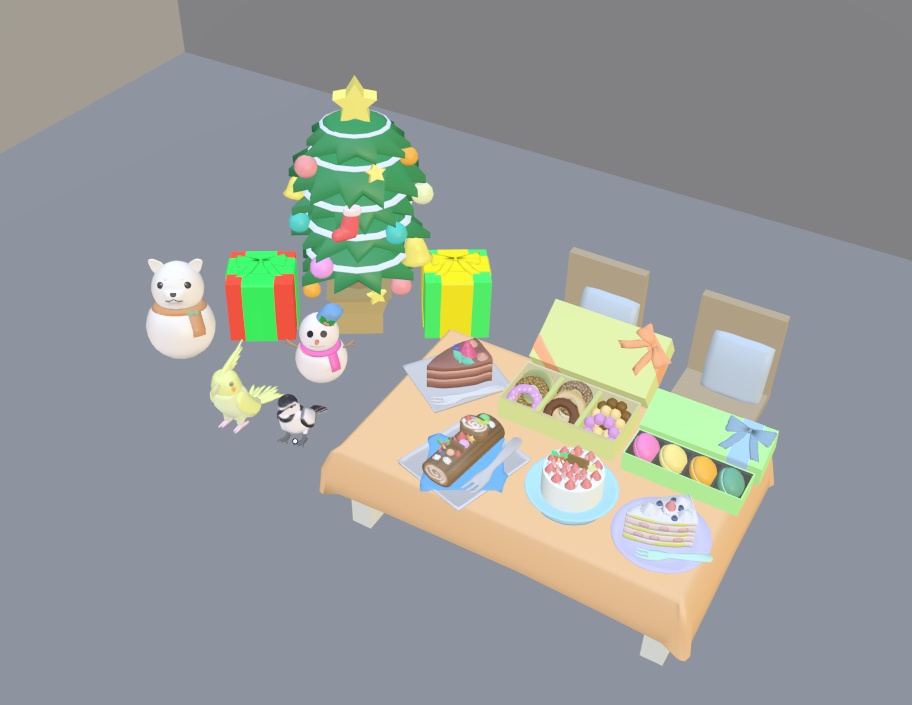 【VRChat】ドーナツのセット【3Dモデル】