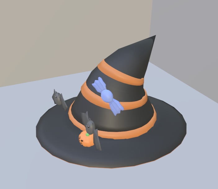 【VRChat】ハロウィン帽子【3Dモデル】