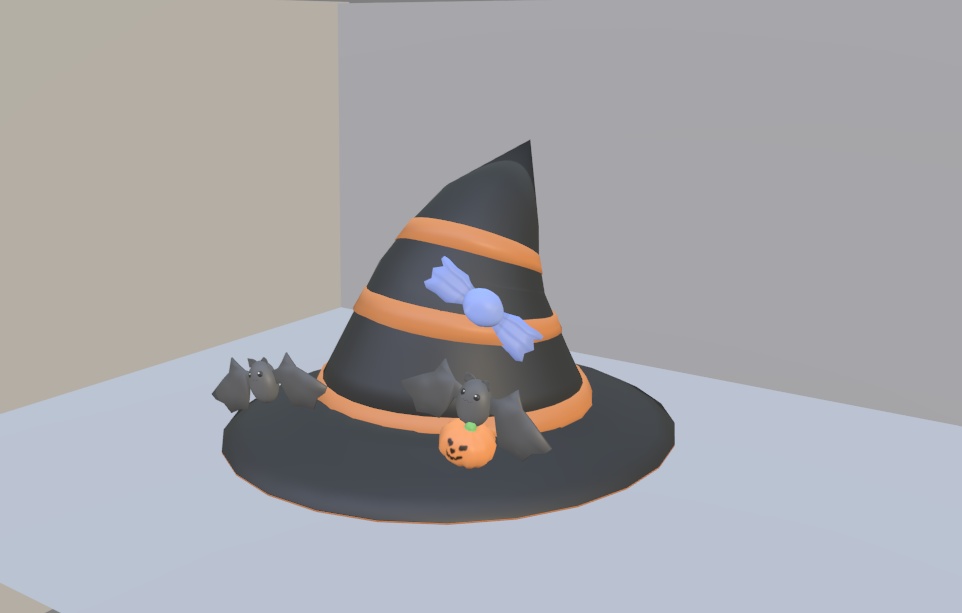 【VRChat】ハロウィン帽子【3Dモデル】