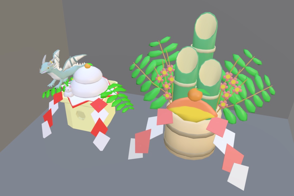 【VRChat】門松【3Dモデル】