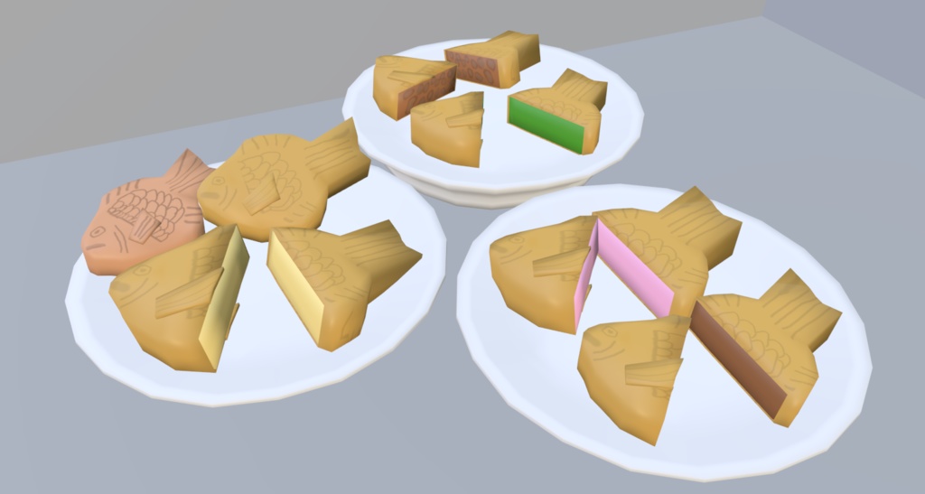 【VRChat】たい焼き【3Dモデル】