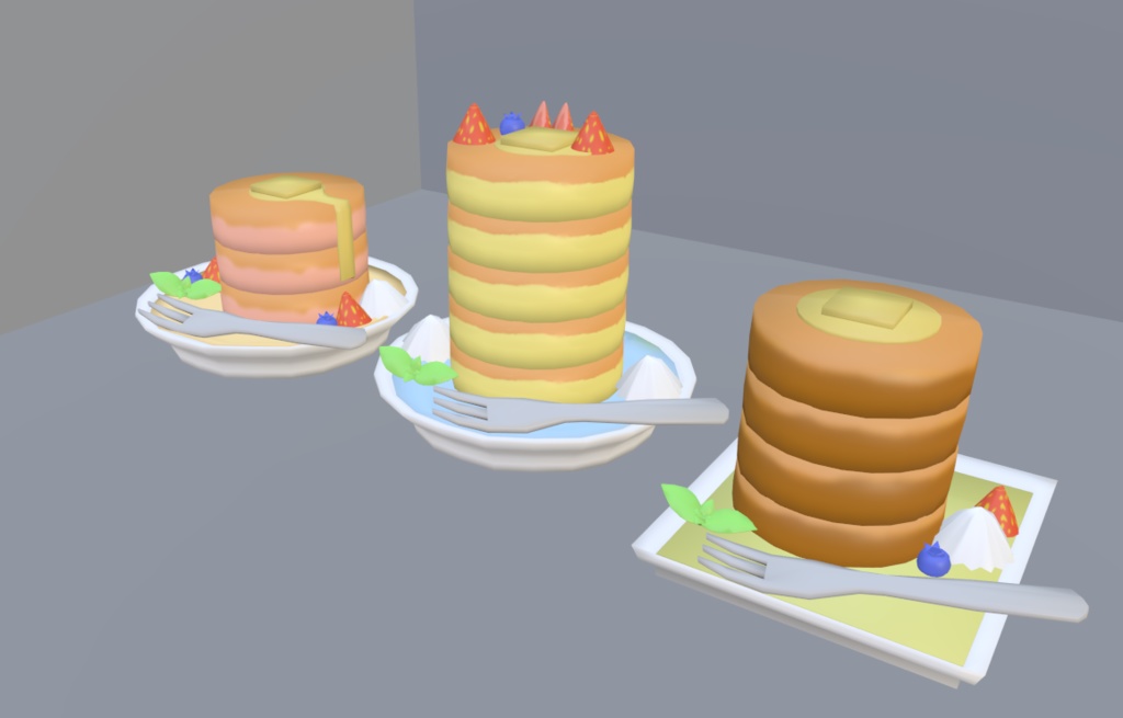 【VRChat】ホットケーキ【3Dモデル】