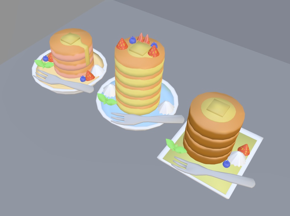 【VRChat】ホットケーキ【3Dモデル】