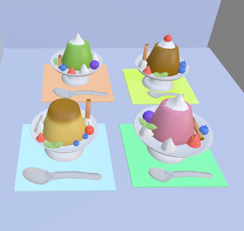 【VRChat】プリン&プリンアラモード【3Dモデル】