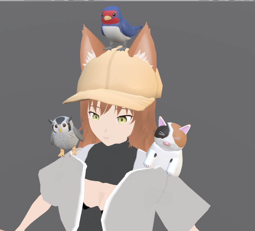 【VRChat】アフリカオオコノハズク【3Dモデル】