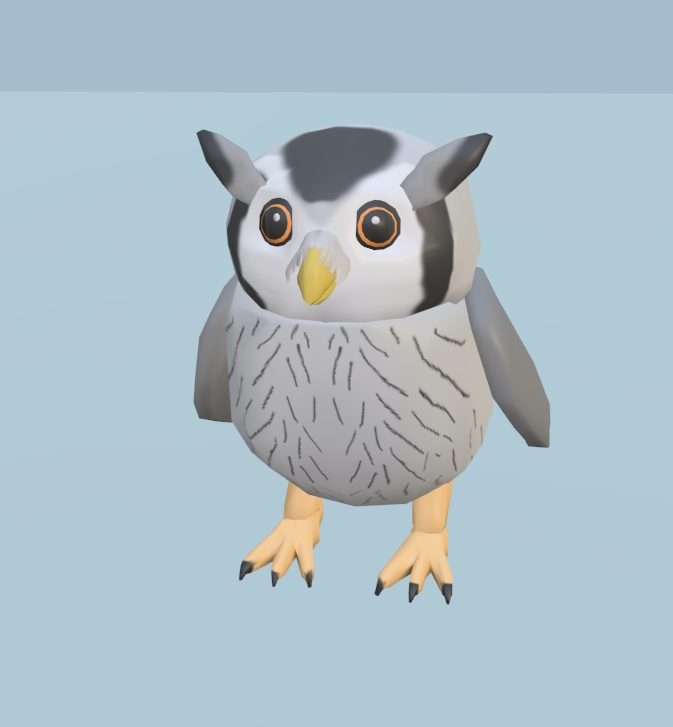 【VRChat】アフリカオオコノハズク【3Dモデル】